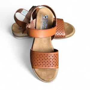 Skechers Bobs Desert Kiss Sunny Flair Brown Luggage Women's Sandals Size 8